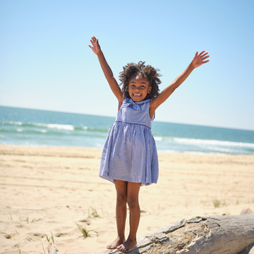 girls navy stripe sailor dress