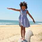 girls navy stripe sailor dress