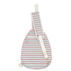 vintage stripe coated tennis bag