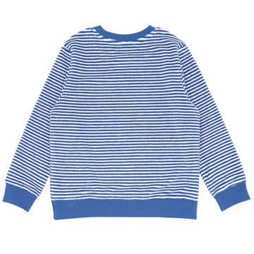 unisex cove blue stripe french terry sweatshirt