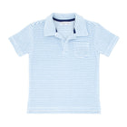 boys powder blue stripe french terry polo shirt