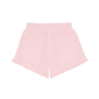 girls pink ruffle french terry shorts