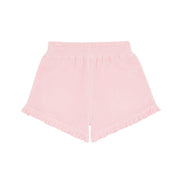 girls pink ruffle french terry short