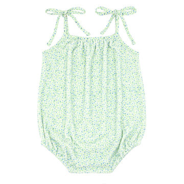 baby girls hibiscus ditsy romper with shoulder ties