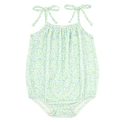 baby girls hibiscus ditsy romper with shoulder ties