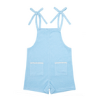 girls blue french terry romper