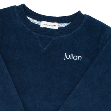 unisex navy french terry sweatshirt