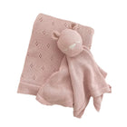 the blueberry hill blush pique blanket & bear lovey