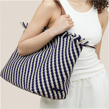 naghedi havana venice striped large tote