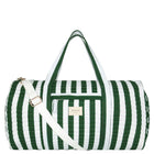 charleston green cabana stripe weekender bag