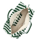 charleston green cabana stripe weekender bag