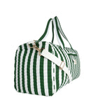 charleston green cabana stripe weekender bag