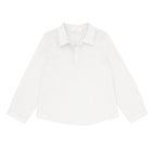 boys white long sleeve pop-over shirt