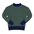 women's evergreen stripe knit sweater