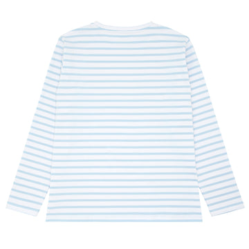 women's powder blue stripe long sleeve tee – minnow
