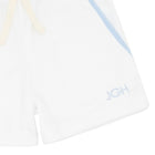 boys white french terry short