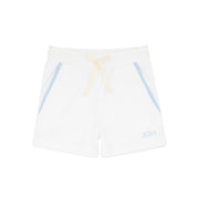 boys white french terry short