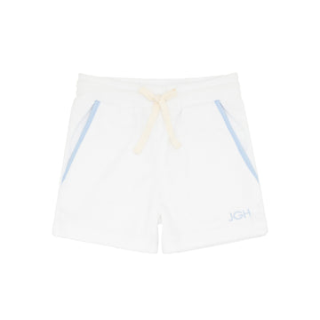 boys white french terry short