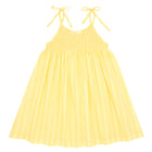 girls pineapple stripe smocked dress with shoulder ties