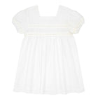 girls gardenia swiss dot square neck puff sleeve dress