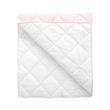 louelle dusty pink gingham linen play mat