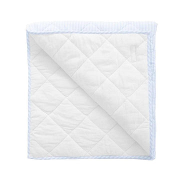 louelle pale blue gingham linen playmat