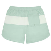 men's pistachio and cream colorblock boardie