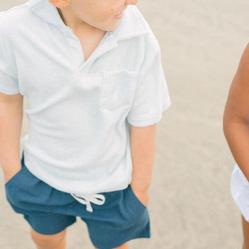 boys navy canvas short