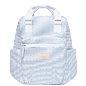 powder blue stripe backpack
