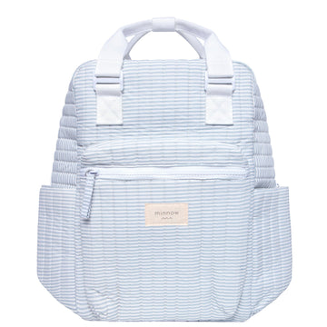 powder blue stripe backpack
