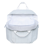 powder blue stripe backpack