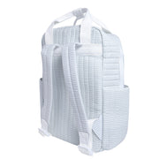 powder blue stripe backpack