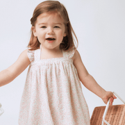 baby antique floral flutter tank bloomer set