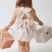 baby antique floral flutter tank bloomer set