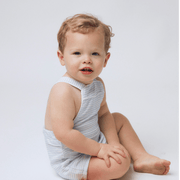 baby powder blue stripe overall