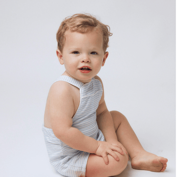 baby powder blue stripe overall