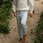 unisex light blue knit pant