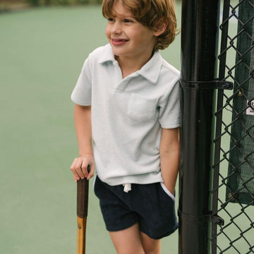 boys navy french terry short