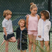 unisex white french terry hooded zipper coverup