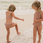 girls mocha dot knot bikini bottom