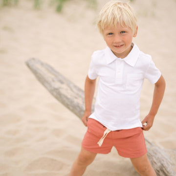 boys white cotton polo