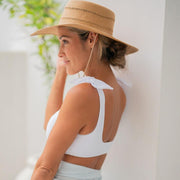 women's alys white tie knot bikini top