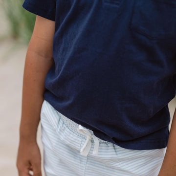 boys navy cotton polo