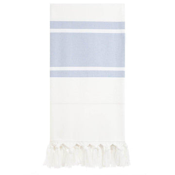 blue & white stripe towel