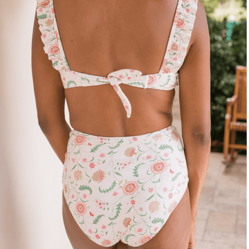 minnow x sister parish women's cloister botanical high waisted bikini bottom