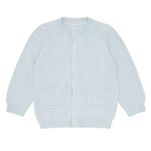 unisex light blue knit cardigan