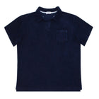 men's navy french terry polo