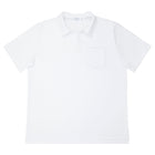 men's white french terry polo