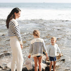 women's breton stripe knit sweater