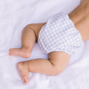 baby oasis blue gingham diaper cover